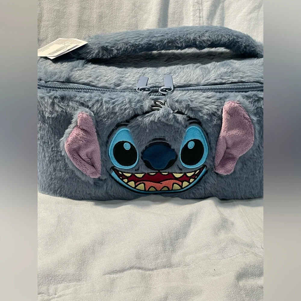NEW Walt Disney Parks Plush Embroidered Makeup Bag Cosmetics‎ Case - Stitch